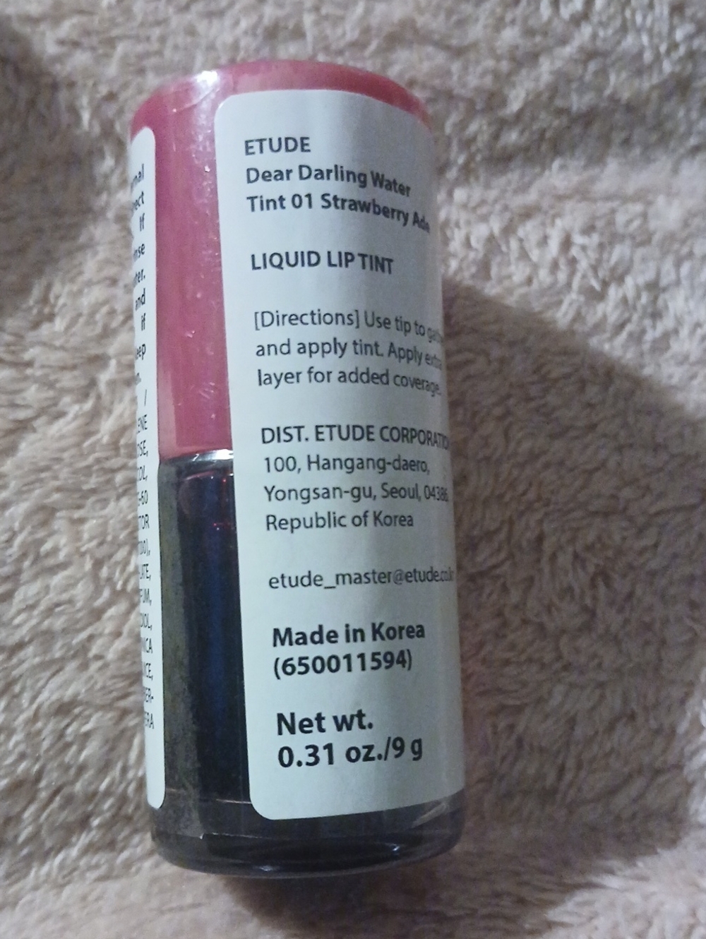 Lip Tint Dear Darling Water Tint 01 Strawberry Ade - Pink Liquid
